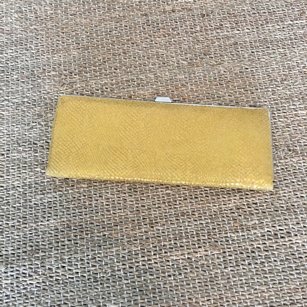 Lodis Italian Leather Yellow Clutch with Wallet